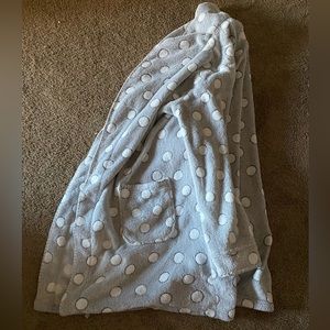 Grey Polka Dot Girls Robe